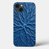 Indigo Branch Texture iPhone Case Protective Art Case-Mate iPhoneケース (裏面)