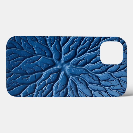Indigo Branch Texture iPhone Case Protective Art Case-Mate iPhoneケース (裏面 (横))