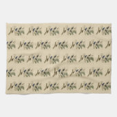 Indigo Bunting from Audubon's Birds of America キッチンタオル (横)