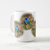 Indigo Bunting Songbird Classic Mug コーヒーマグカップ (正面左)