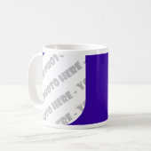 Indigo Curves Photo Mug -独自の作成 コーヒーマグカップ (正面左)