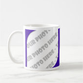 Indigo Curves Photo Mug -独自の作成 コーヒーマグカップ (左)