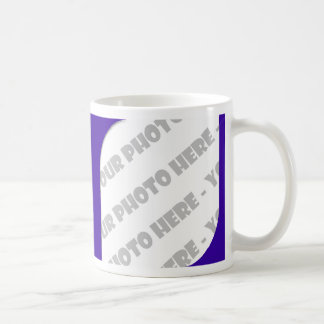 Indigo Curves Photo Mug -独自の作成 コーヒーマグカップ