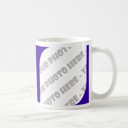 Indigo Curves Photo Mug -独自の作成 コーヒーマグカップ (右)