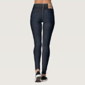 Indigo Dark Wash Jeans All-Over Printed Leggings レギンス (裏面)