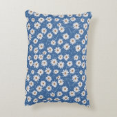 Indigo Dream Daisies アクセントクッション (裏面(縦))