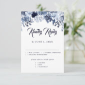 Indigo Garden RSVPカードと食事の選択 出欠カード (スタンド正面)