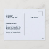 Indigo Gleam New Year Retro Modern Blue Photo シーズンポストカード (裏面)