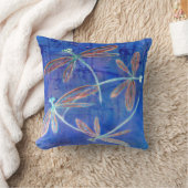 Indigo Haze Dragonfly Flit クッション (ブランケット)