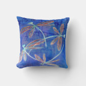 Indigo Haze Dragonfly Flit クッション (正面)