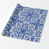Indigo Heritage Classic Portuguese Geometric ラッピングペーパー (アンロールド)