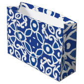 Indigo Heritage Classic Portuguese Geometric ラージペーパーバッグ (裏面アングル)