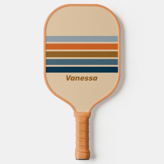 Indigo Horizon Across Striping with Name ピックルボールラケット (正面)