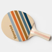 Indigo Horizon Angled Striping with Name 卓球ラケット (横)