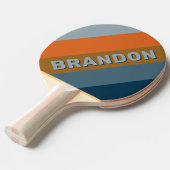 Indigo Horizon Bold Stripes with Name 卓球ラケット (正面アングル)