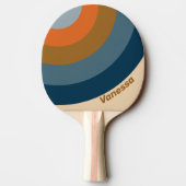 Indigo Horizon Circle Stripe with Name 卓球ラケット (裏面)