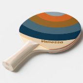 Indigo Horizon Circle Stripe with Name 卓球ラケット (正面アングル)