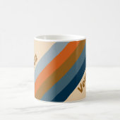 Indigo Horizon Stripes with Name コーヒーマグカップ (中央)