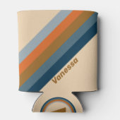 Indigo Horizon Stripes with Name 缶クーラー (裏面)