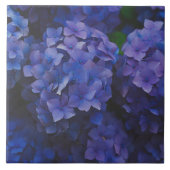 Indigo Hydrangea Dusk Decorative Ceramic Tile タイル (正面)