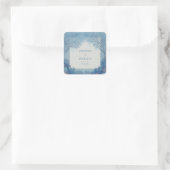 Indigo Ink Etched Woodland Frame Wedding スクエアシール (バッグ)