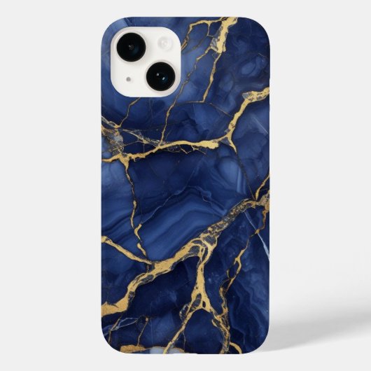 Indigo Marble Case-Mate iPhoneケース (裏面)