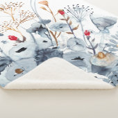 Indigo & Ochre – 水彩花 シェルパブランケット (3/4)