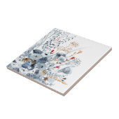 Indigo & Ochre – 水彩花 タイル (側面)