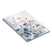 Indigo & Ochre – 水彩花 ノートブック (右側)