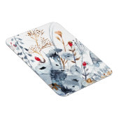 Indigo & Ochre – 水彩花 マグネット (右側)