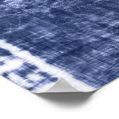Indigo Patchwork:テクスチャチェックされたエレガンス ポスター (角)