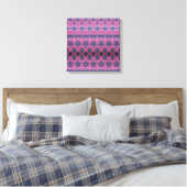 Indigo Pink II Stretched Canvas Print キャンバスプリント (インサイチュ (寝室))