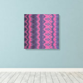 Indigo Pink Stretched Canvas Print キャンバスプリント (インサイチュ (ウッドフロア))
