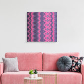 Indigo Pink Stretched Canvas Print キャンバスプリント (インサイチュ (リビング))