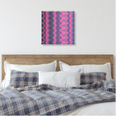 Indigo Pink Stretched Canvas Print キャンバスプリント (インサイチュ (寝室))