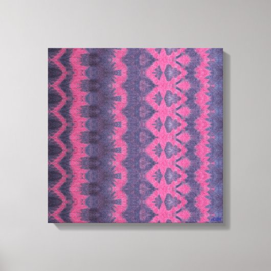 Indigo Pink Stretched Canvas Print キャンバスプリント (正面)