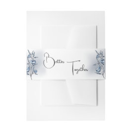 Indigo Romance Wedding Belly Bands 招待状ベリーバンド