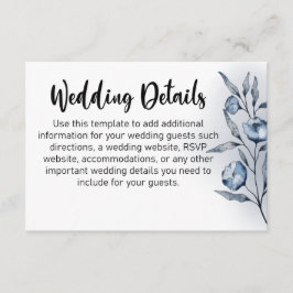 Indigo Romance Wedding Enclosure Cards エンクロージャーカード