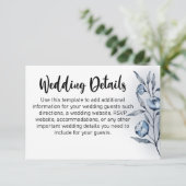 Indigo Romance Wedding Enclosure Cards エンクロージャーカード (スタンド正面)