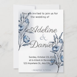 Indigo Romance Wedding Invitations 招待状