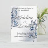 Indigo Romance Wedding Invitations 招待状 (スタンド正面)