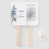 Indigo Romance Wedding Program Hand Fans ハンドファン (正面&裏面)