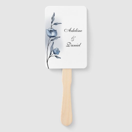 Indigo Romance Wedding Program Hand Fans ハンドファン (正面)