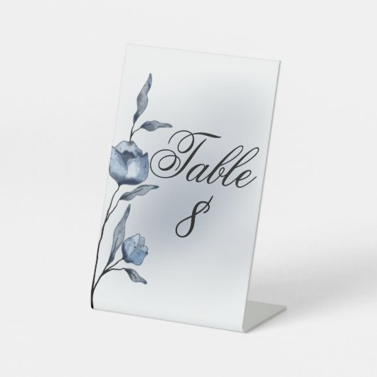 Indigo Romance Wedding Reception Table Signs 台座サイン (正面)