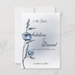 Indigo Romance Wedding Save the Date Cards セーブザデート