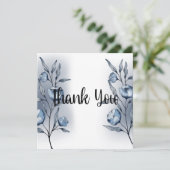 Indigo Romance Wedding Thank You Cards サンキューカード (スタンド正面)