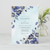 Indigo Shimmering Winter Wedding 招待状 (スタンド正面)