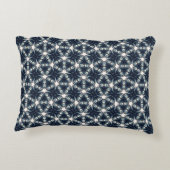 Indigo Snowflower Lattice アクセントクッション (裏面)