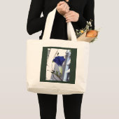 Indigo Swirl Morning Glory Tote Bag ラージトートバッグ (正面(商品))