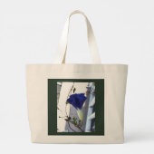 Indigo Swirl Morning Glory Tote Bag ラージトートバッグ (裏面)
